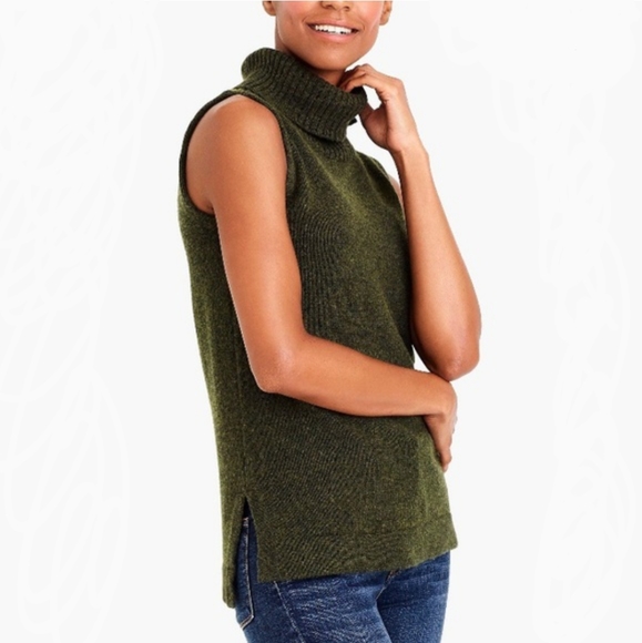 J. Crew Factory Sweaters J Crew Blue White Marled Sleeveless Quiet